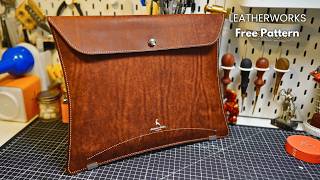 Slim Leather Briefcase | Don’t Buy It. Make It. (Free Pattern Included)
