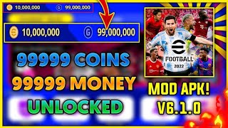 eFootball PES 2022 Mod Apk v6.1.0 Gameplay - Unlimited Coins, Money - PES 2022 Mod Menu screenshot 5