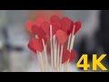4K Free Stock Footage: Hearts on Sticks