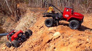 TRiPLE THREAT - Offroad Vehicle Recoveries - &quot;DUAL-cifer&quot; Tow Truck | RC ADVENTURES