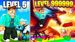 UPGRADING MY DRAGON TO MAX IN RACE CLICKER ROBLOX!!
