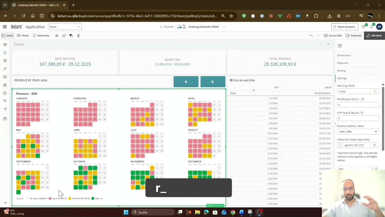 Data+ Heat Map Calendar