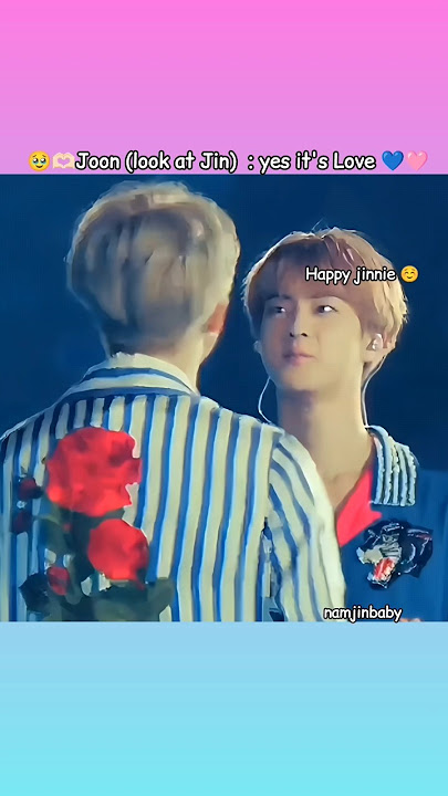 🥹🫶🏻Joon (looks at Jin) : Yes It's Love 💙🩷 #namjin #bts #namjinisreal #jin #rm