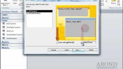 Using Access 2010 - Create a Form with the Form Wizard