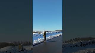 DJI NEO Crashed into a wall #snow # djineo