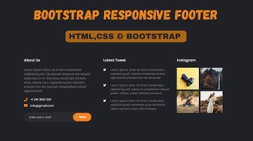 How to create Responsive Footer using HTML,CSS,JS and Bootstrap | Responsive Footer using Bootstrap