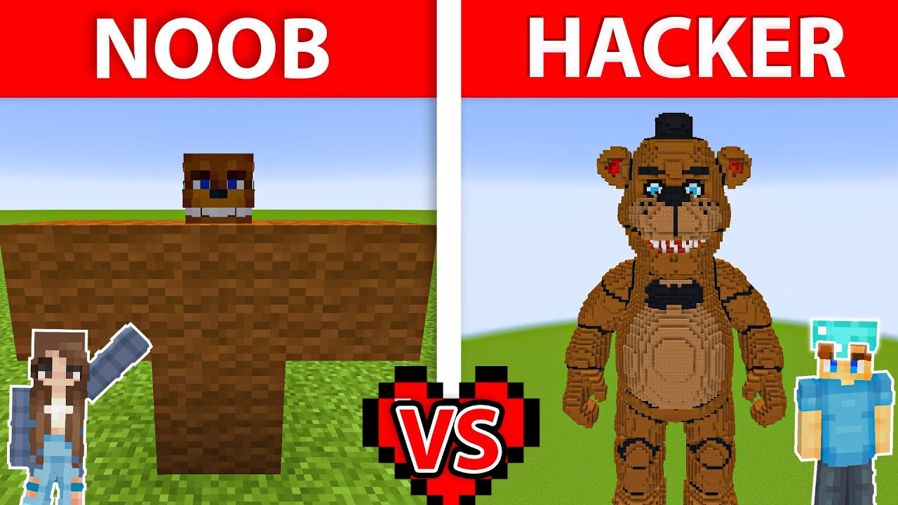 NOOB vs HACKER: Jag Fuskade I Ett FNAF Build Battle Mot Min CRUSH..