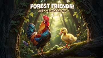 Unbelievable Friendship in the Forest 🐓🦆🐛 | Rooster, Duck & Caterpillar Adventure!
