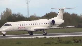 Embraer Erj 145 Of Flykiss Taking Off At St Brieuc Armor Lfrt Airport