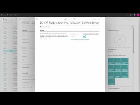 Controlling Customers VAT Reg. No. with EU No. Validation Service - Dynamics 365 Business Central