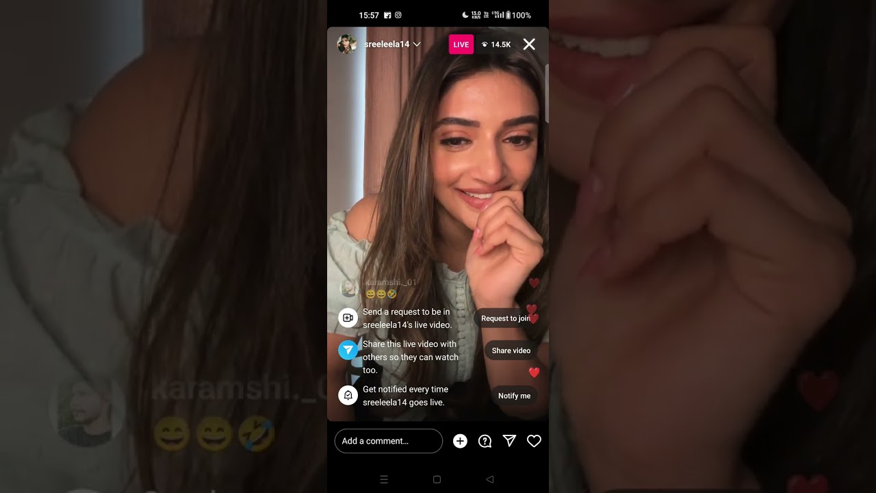 Шрилила в прямом эфире в Instagram ❤️