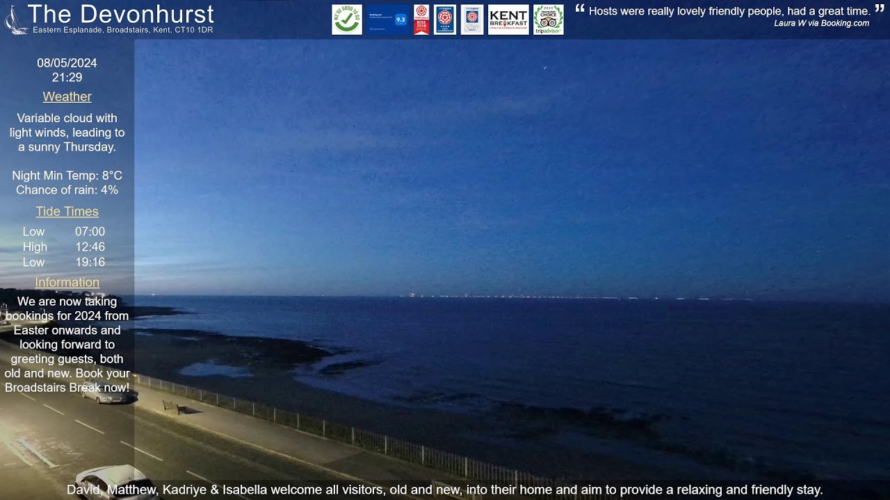 The Devonhurst - Live Stream of Broadstairs