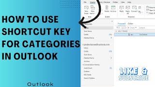 How To Use Shortcut Key For Categories In Outlook