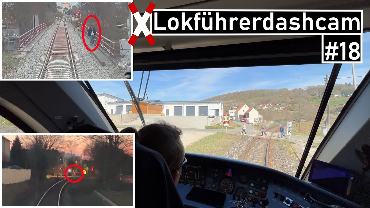 Dashcam Lokführer #18 | Raus aus dem Gleisbereich! Um Schranken fahren und die Ignoranz vor dem Zug