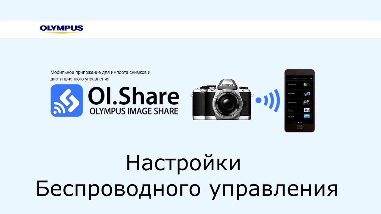 Olympus Image Share (Беспроводное Управление)