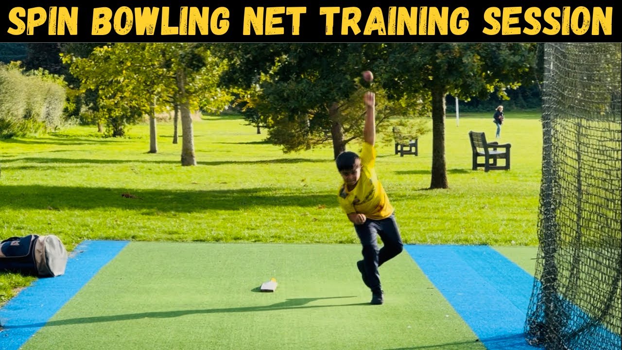 SPIN BOWLING WITH AN OLD LEATHER BALL IN THE CRICKET NETS | LEFT ARM WRIST SPIN BOWLING SESSION