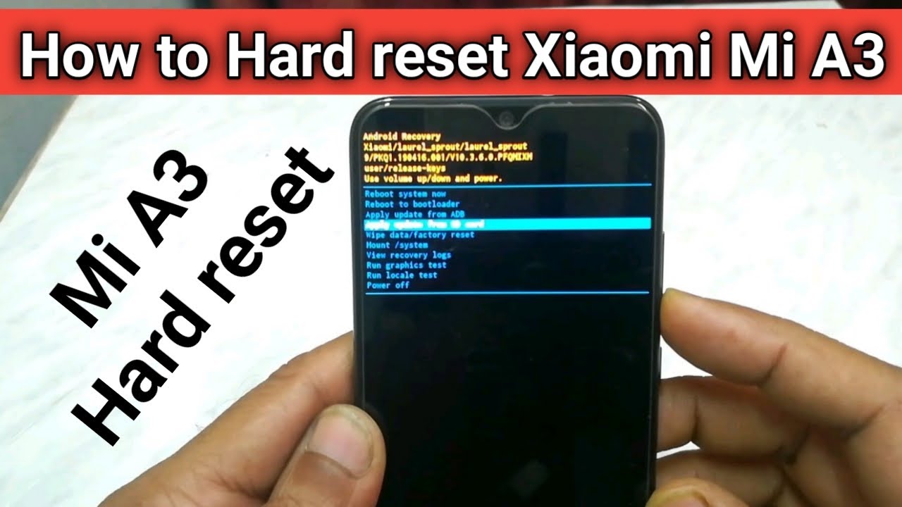 How to hard reset Xiaomi Mi A3 vtech appareil photo