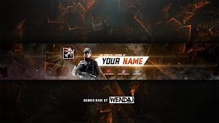 [FREE RGB BANNER] | ASH | Rainbow Six Siege YouTube Banner TEMPLATE! (.PSD)