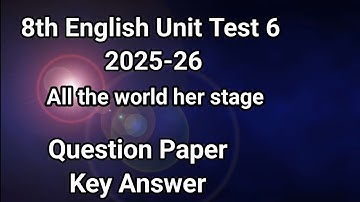 8th English LBA unit test 6  question paper with key answers 2025 @learneasilyhub 