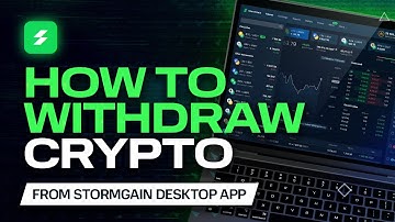 How to withdraw crypto from the StormGain website