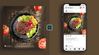 Steaks Social Media Banner Poster Design in Photoshop Tutorial screenshot 3