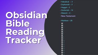 Obsidian Bible Reading Tracker: The Guilt Free Alternative to a Bible Reading Plan screenshot 1