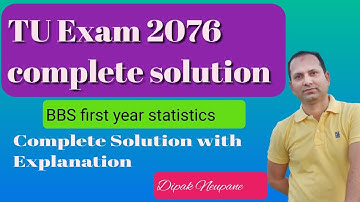 BBS first year statistics complete solution 2076