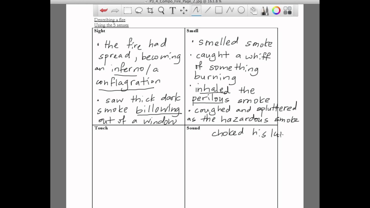 the Senses to Describe a Fire YouTube