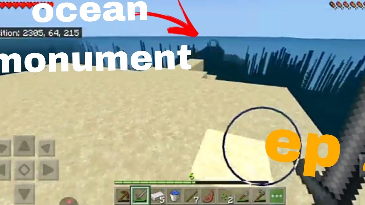 I found a ocean monument in my world |Minecraft ep 2