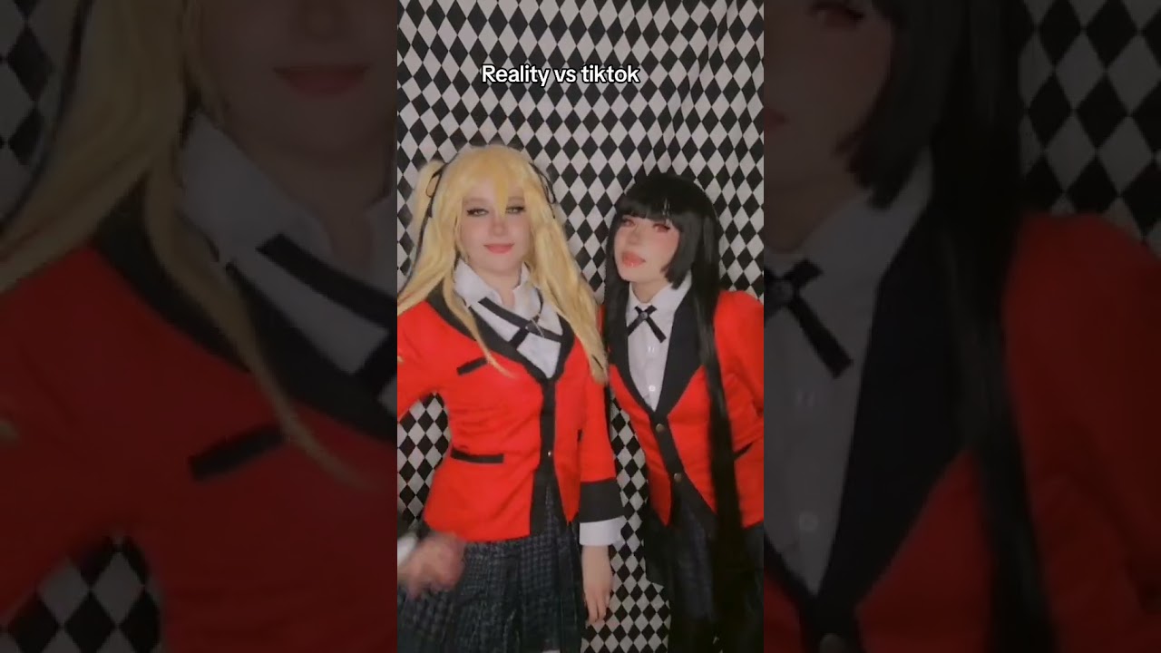 Reality vs tiktok  | Mary Saotome and Yumeko Jabami @nikkihatsunecosplay #cosplay | Kakegurui