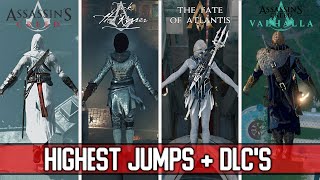 Jumping from the HIGHEST POINT in every Assassin's Creed + DLC's (2007-2020) [PC 4K60]