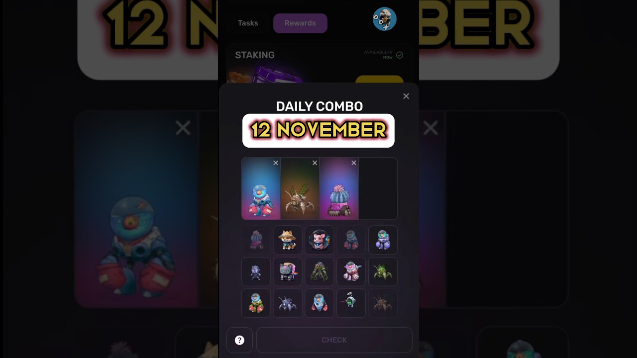 Pixel Tap Pixelverse Daily Combo 12 November 