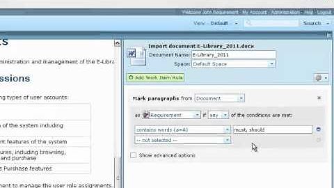 Import from Microsoft Word (Polarion Tutorial)