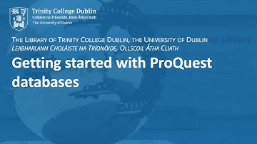 Getting started with ProQuest databases