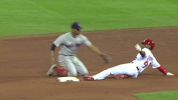 BOS@STL: Sierra steals his first bag in the majors