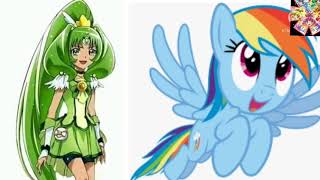 شبيهات قوة غليتر glitter force من كرتون مهرتي الصغيرة little pony