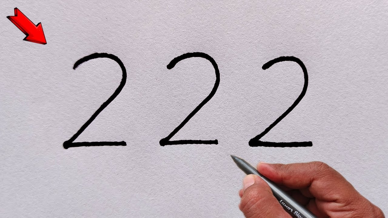 How to draw beautiful bunny From 222 number | Easy rabbit Drawing For ...