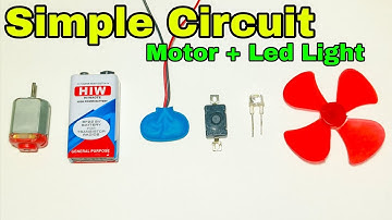 How to connect led light and dc Motor with 9v Battery