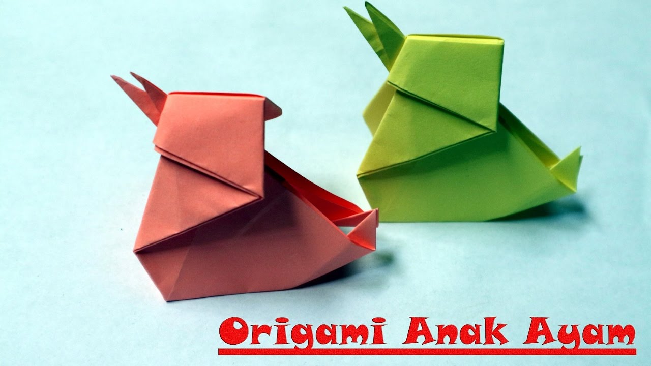 Cara membuat origami anak ayam origami chick video YouTube