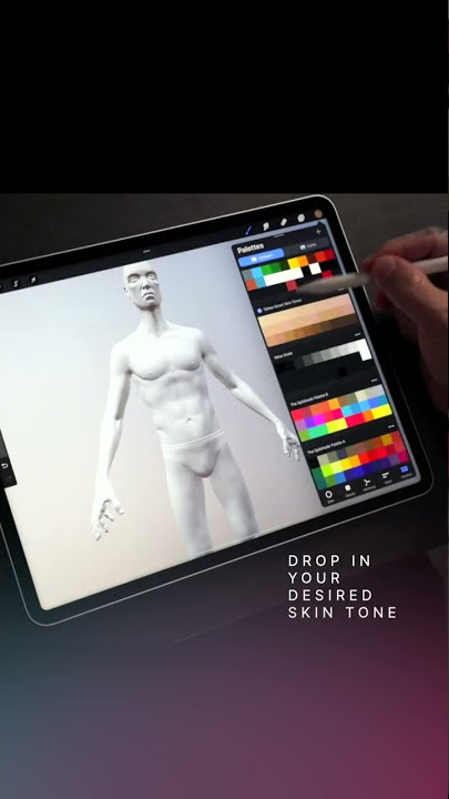 Adding Skin Tone to Procreate 3D Model - Tattoo Smart Model Humans Tips