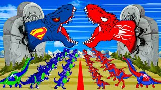 SPIDER DINOSAURS, V-REX BRACHIOSAURUS vs GODZILLA: Atomic Heart Size Comparison | Godzilla Cartoon