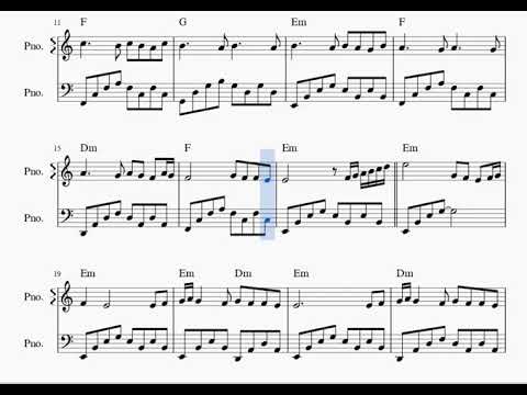 Şəfa   -Geri Dön -  Piyano Notaları