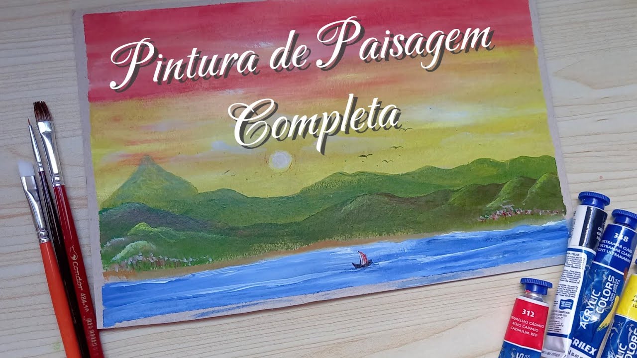 Pintura de Paisagem Completa | Tutorial de Pintura Acrílica