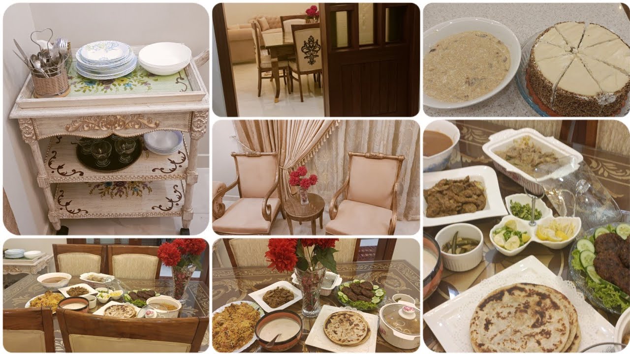 How To Set Your Dinner Table ||Choti SI Dinner Dawat with dhyr Sari ...