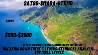 #ATOS-#MARA-#TXMD-$500-$2000-Technical Analysis-Buy/Sell Levels