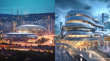 Stuttgart, Germany as a future city visualised by AI