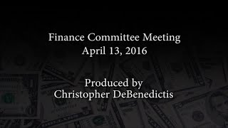 Finance Committee Meeting - April 13, 2016