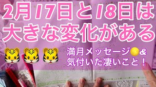 2022年2月17日ー18日この2日は凄い転換期！！！満月メッセージと「壬寅（今年）」の真のメッセージ🌈🌝🐯🌊