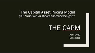The CAPM