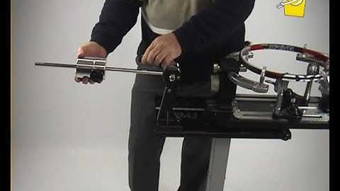 setting up tension force for manual stringing machine